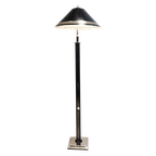 Chrome And Black Floor Lamp ,Hollywood Regency’ In Style Of Willy Rizzo, 1970S thumbnail 1