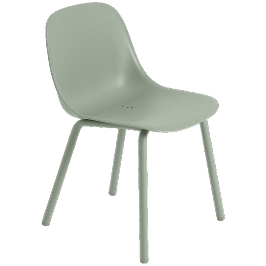 Muuto / Fiber Outdoor Side Chair / Set 6 Stuks / Dusty Green 1