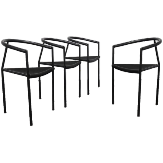 4x Zeldzame Postmoderne Eetkamer Stoel Maurizio Peregalli Zeus, 1980s 1
