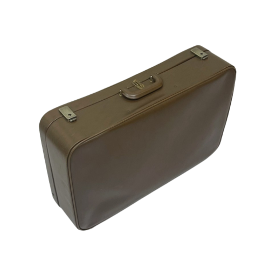 Bruine J70 Skai Koffer Brocante Opberger Suitcase 1