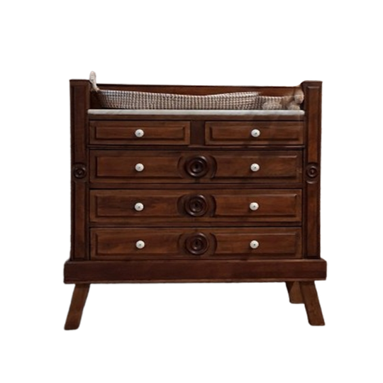 Franse Vintage Commode Met Lades En Wit Marmeren Blad ‘emma’ 1