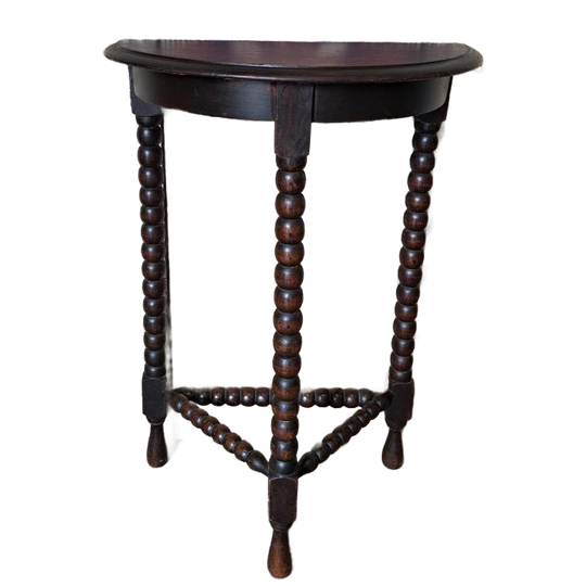 Antieke Wandtafel, Haltafel, Bijzettafel Met Fraai Gedraaide 1