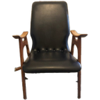 Scandinavisch Design Stoel Met Skai Bekleed thumbnail 1