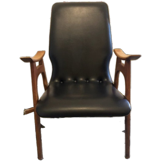 Scandinavisch Design Stoel Met Skai Bekleed 1