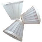 3 X Organza Lampenkappen Wit (ietsje Gebroken Wit ) thumbnail 1