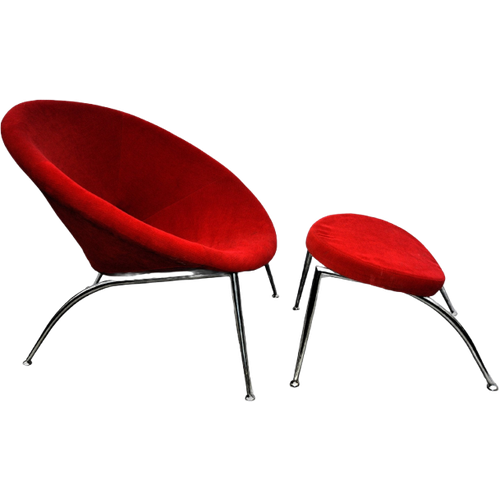 Red Designer Ufo Chair