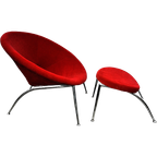 Red Designer Ufo Chair thumbnail 1