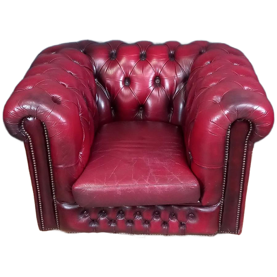 Rode Chesterfield Clubfauteuil 1