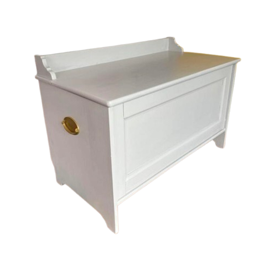 Vintage Brocante Witte Speelgoedkist/opbergkist 1