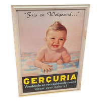 Oude Reclame Op Karton Van Gerçuria, Baby Creme👶