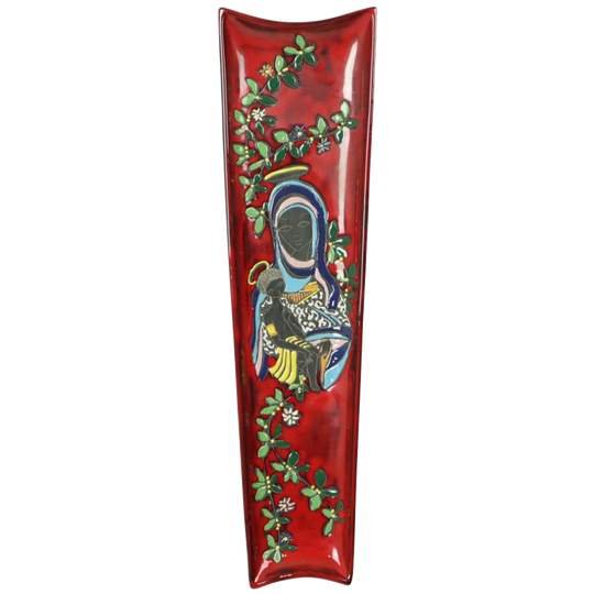 Vintage Wandsculptuur Xl San Marino Keramiek Italy 1