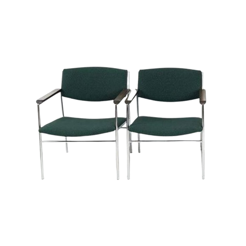 2X Gijs Van Der Sluis Stoelen | Fauteuils Chromen Frame