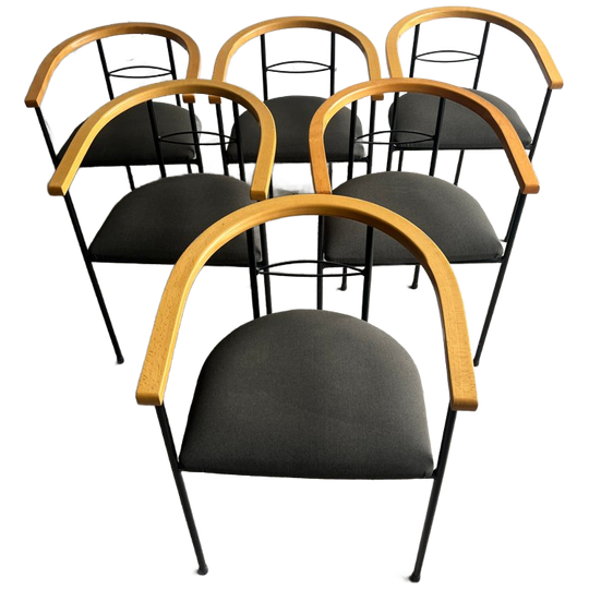 Set Of 6 Postmodern Dining Chairs 1