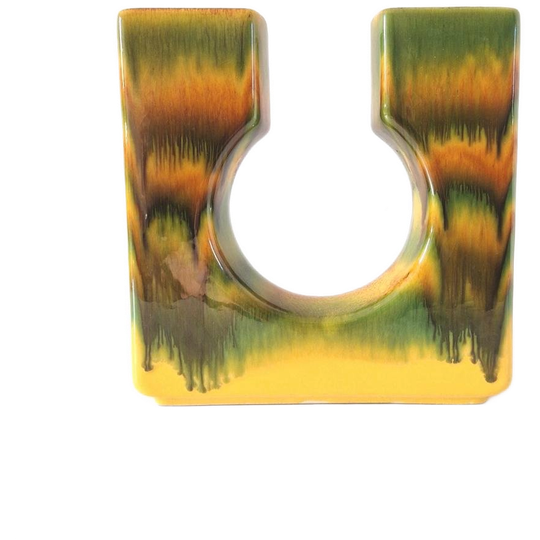 Vintage Bloempot Blok Vaas Jaren 60 Dubbele Pot 1