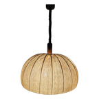 Hanglamp Teak Hout Domus Met Stoffen Kap thumbnail 1