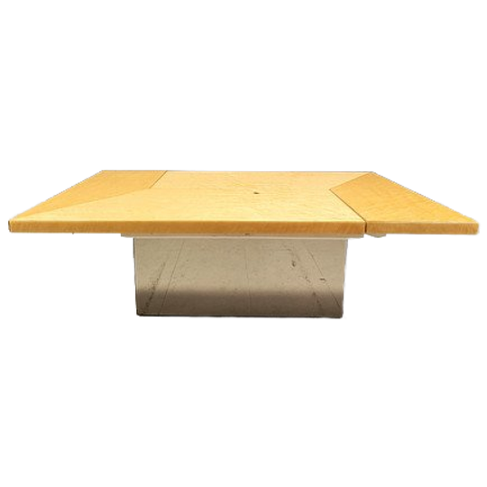 Vintage Hidden Bar Coffee Table In Ash Wood By Paul Michel, 1970s 1