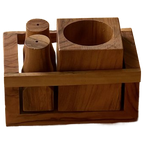Vintage Danish Teak Rare And Handmade Salt And Pepper Set thumbnail 1