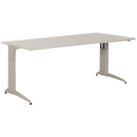 Solidesk Elektrisch Bureau, Lichtgrijs Blad, 180 X 80/90 Cm, Hoogte Instelbaar Onderstel, (Let Op