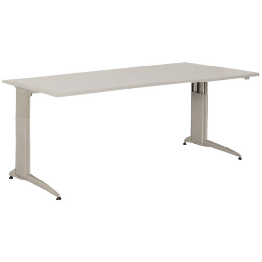 Solidesk Elektrisch Bureau, Lichtgrijs Blad, 180 X 80/90 Cm, Hoogte Instelbaar Onderstel, (let Op 1