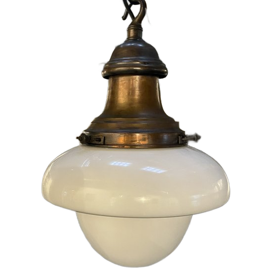 Antique Opaline Two-tone Acron Pendant Art Deco 1