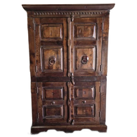 Vintage Stoere Houten Kast / Leggerkast / Opbergkast
