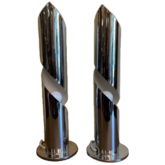 Set Vintage Tafellampen Spiraal Lampen Jaren 70 1