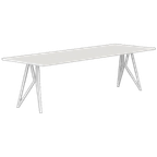 Studio Henk Eettafel Butterfly Witte Lak, Rechthoekig thumbnail 1