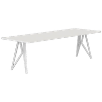 Studio Henk Eettafel Butterfly Witte Lak, Rechthoekig