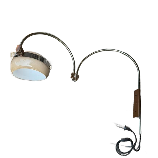 Dijkstra Dubbele Booglamp Wandlamp 1970s 1