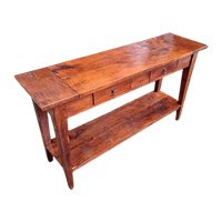 Fraai Geleefde Teakhouten Sidetable, Wandtafel, Wandconsole,