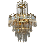 2 Beschikbaar! Vintage Kristallen Murano Geblazen Kroonluchters Hanglampen Art Deco Stijl ! thumbnail 1