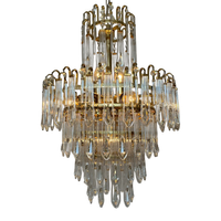 2 Beschikbaar! Vintage Kristallen Murano Geblazen Kroonluchters Hanglampen Art Deco Stijl !