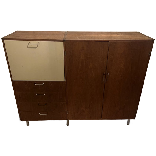 Pastoe Drank/ Buffetkast – Cees Braakman “made To Measure” – Teak & Wit Formica – Jaren ’60 Ct71 1