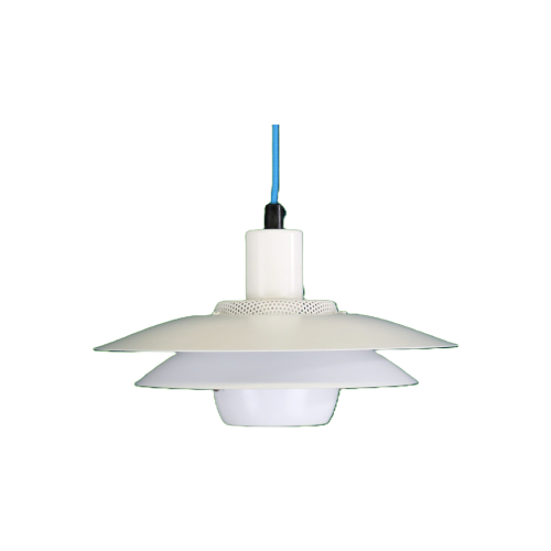 Witkleurige Top Designlamp Van Jeka Metaltryk - Model Viola Type 3013-P - Denemarken 1980