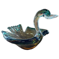 Vintage Glazen Decoratie / Eend / Decoratie / Kom Murano