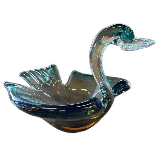 Vintage Glazen Decoratie / Eend / Decoratie / Kom Murano 1