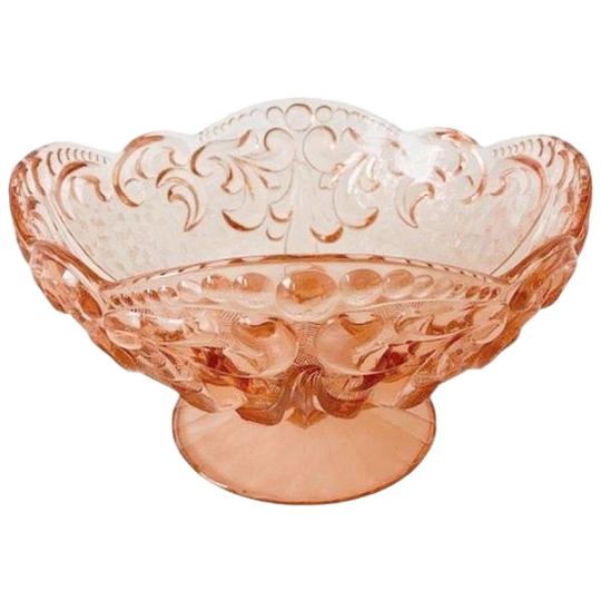 Artdeco Fruitschaal Rosaline Roze Glas 1930’s 1