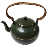 Groen Emaille Theepot/ Chocolade Ketel