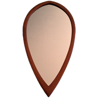 Midcentury Teak Spiegel Druppelvorm