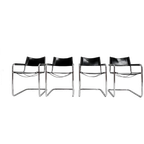 Set Van 4 Lederen Mart Stam S34 Stoelen, 1970's thumbnail 1