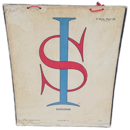 Kartonnen Schoolplaat Monogram 1