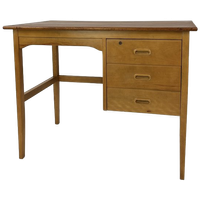 Scandinavisch Vintage Teak Fineren Bureau Veme