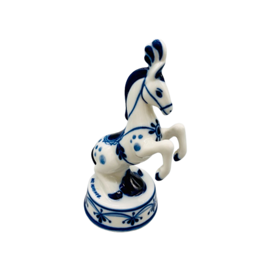 Gzhel Circuspaard Decoratie Blauw/wit 1