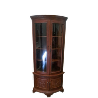 Klassieke ¼ Ronde Hoek Vitrine, Servies Kast