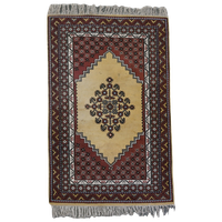 Vintage Wollen Vloerkleed Voornamelijk Paarse En Gele Tinten 255X150Cm
