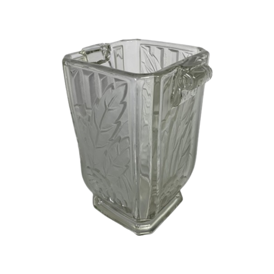 Glazen Art Deco Vaas, Maison Spip, Jaren 30 1