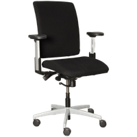 Dauphin Extend Bureaustoel, Zwart, 3D Armleggers