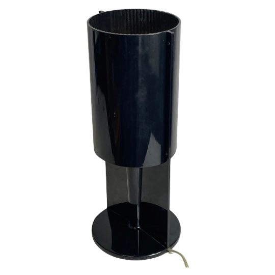 Pop Art / Space Age Design - Black Plastic Lamp Or Nighstand Lamp 1