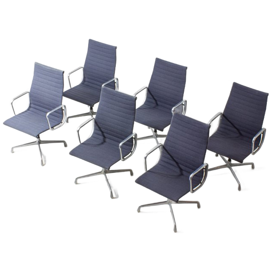 Set Van 6 Mid-century Herman Miller Ea109 Kantoorstoelen 1