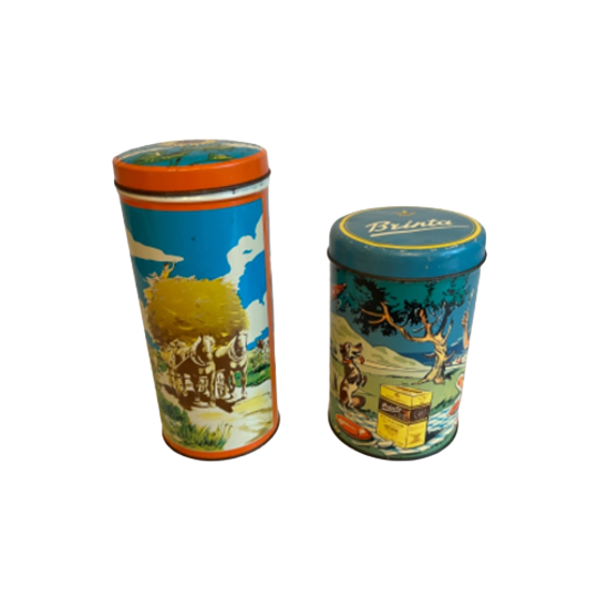 2x Vintage Bewaar Blikken 1